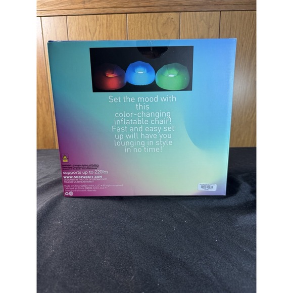 Hot Topic Inflatable Colorchanging Glow Chair NEW - Picture 2 of 3